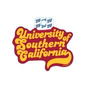USC Trojans University of Southern California Huffed Font Sticker